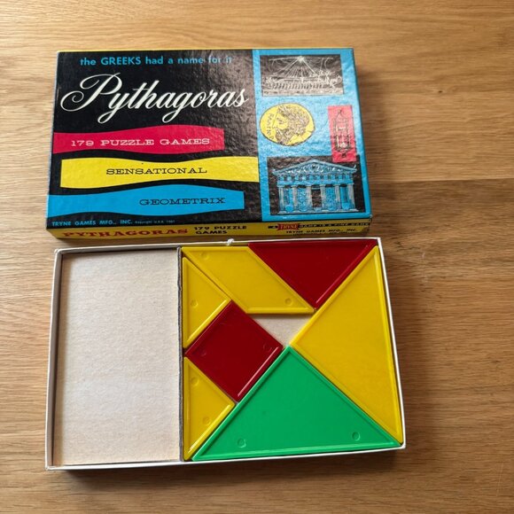 Vintage Pythagoras A Game of 179 Puzzles, Tangram, Tryne No. 125, Copyright 1961 - Picture 6 of 13